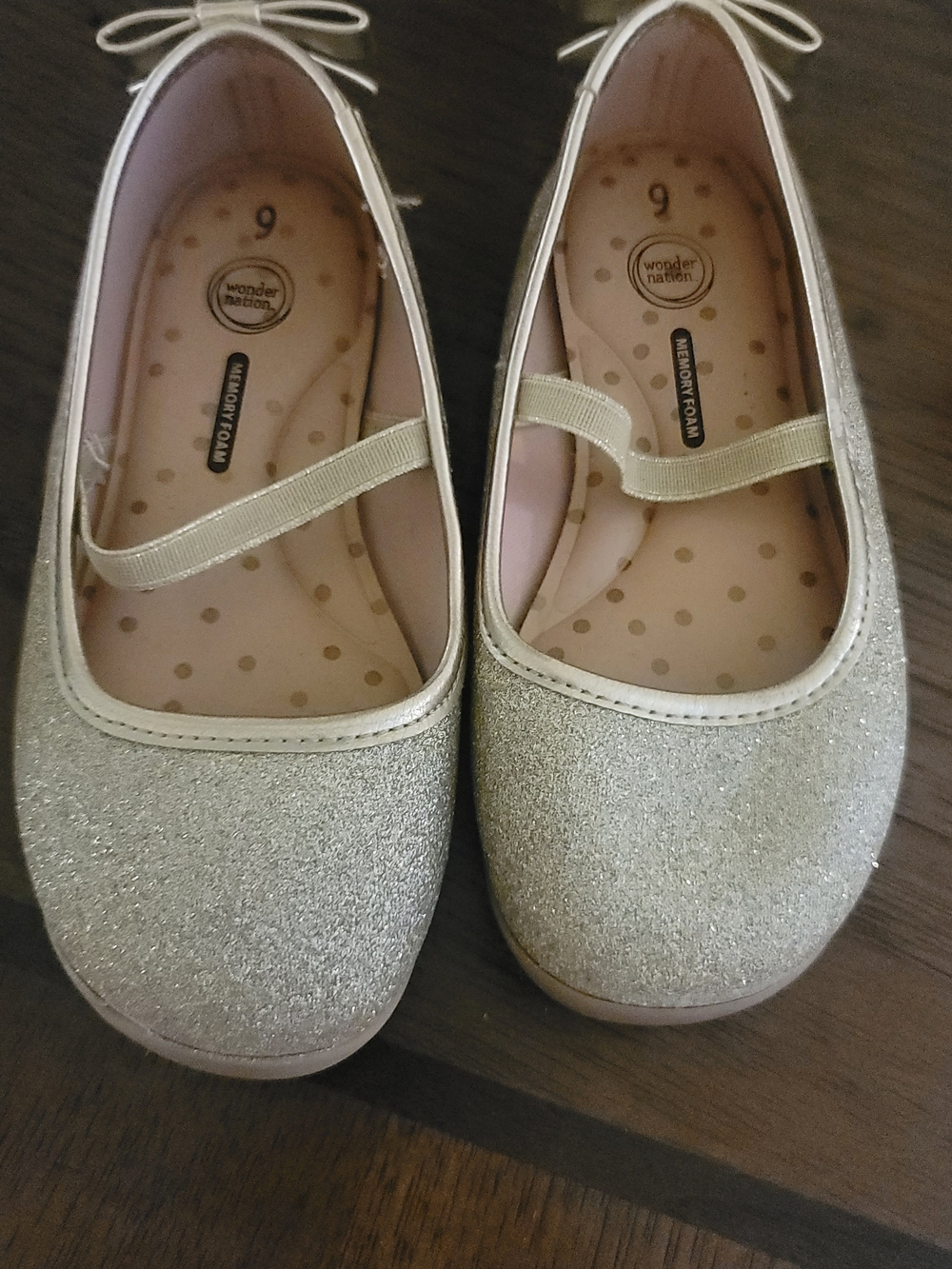 wonder nation Sparkle Mary Jane Flats in Gold